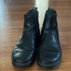 Black Leather Chelsea Boots -unisex non-slip